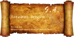 Istvándi Arnold névjegykártya