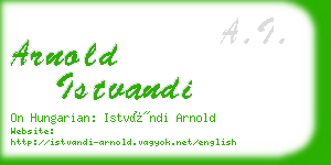 arnold istvandi business card